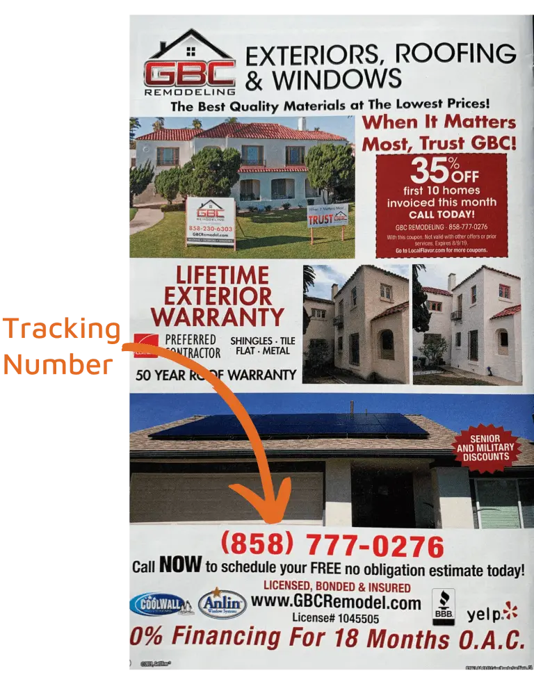 tracking number in the newspapers